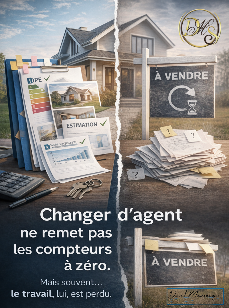 Vendeur changeant d'agent immobilier - conséquences et erreurs à éviter - Expert immobilier Yvelines David Mesmacque
